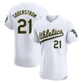Athletics #21 Tyler Soderstrom Player White Limited Elite Home Game Edoa Stitched Jerseys
