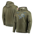 D.Lions ## Lions Blank Player Olive Salute to Service Pullover Hoodies Home Game Edoa Stitched Jerseys