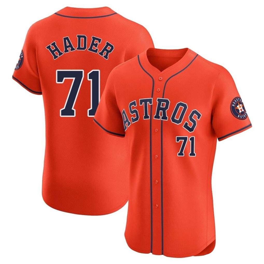 H.Astros #71 Josh Hader Player Orange Home Limited Elite Edoa Stitched Jerseys