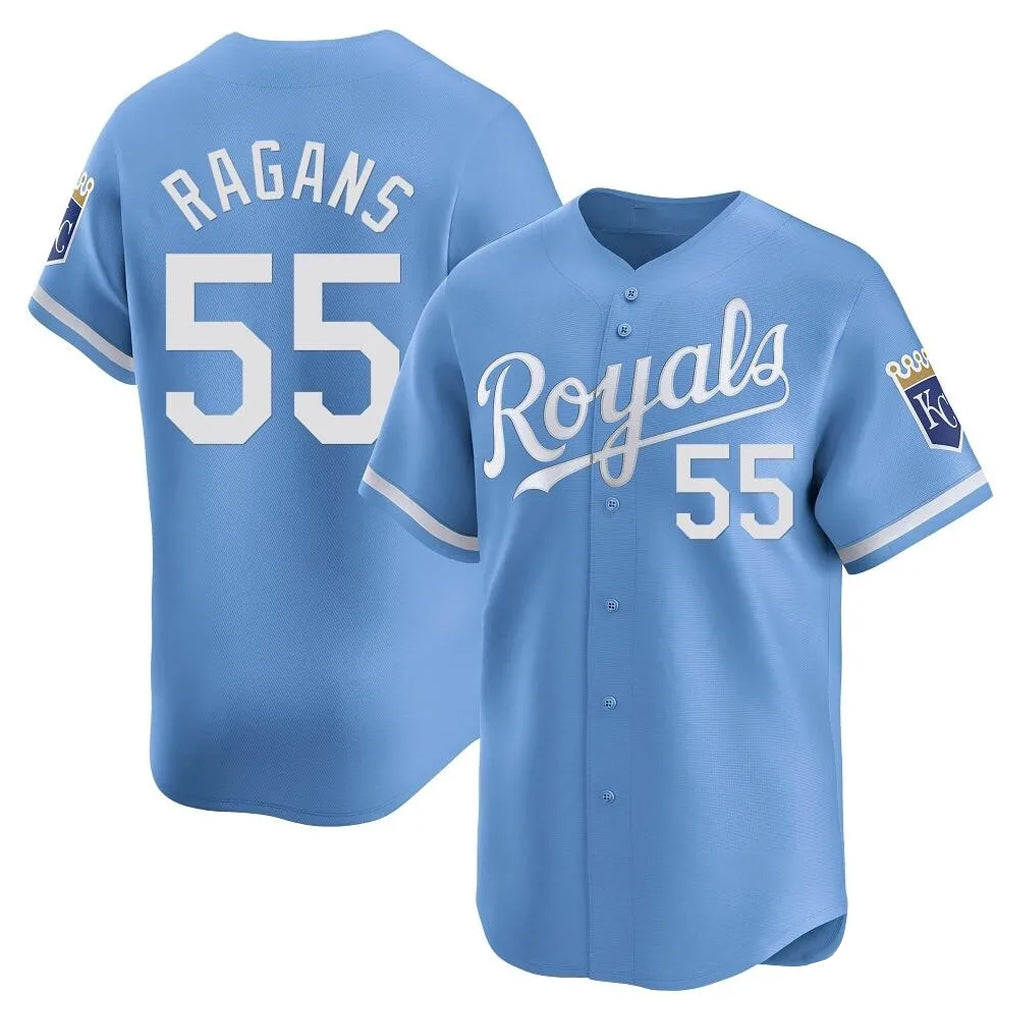 KC.Royals #55 Cole Ragans Player Light Blue Alt Limited Home Edoa Stitched Jerseys