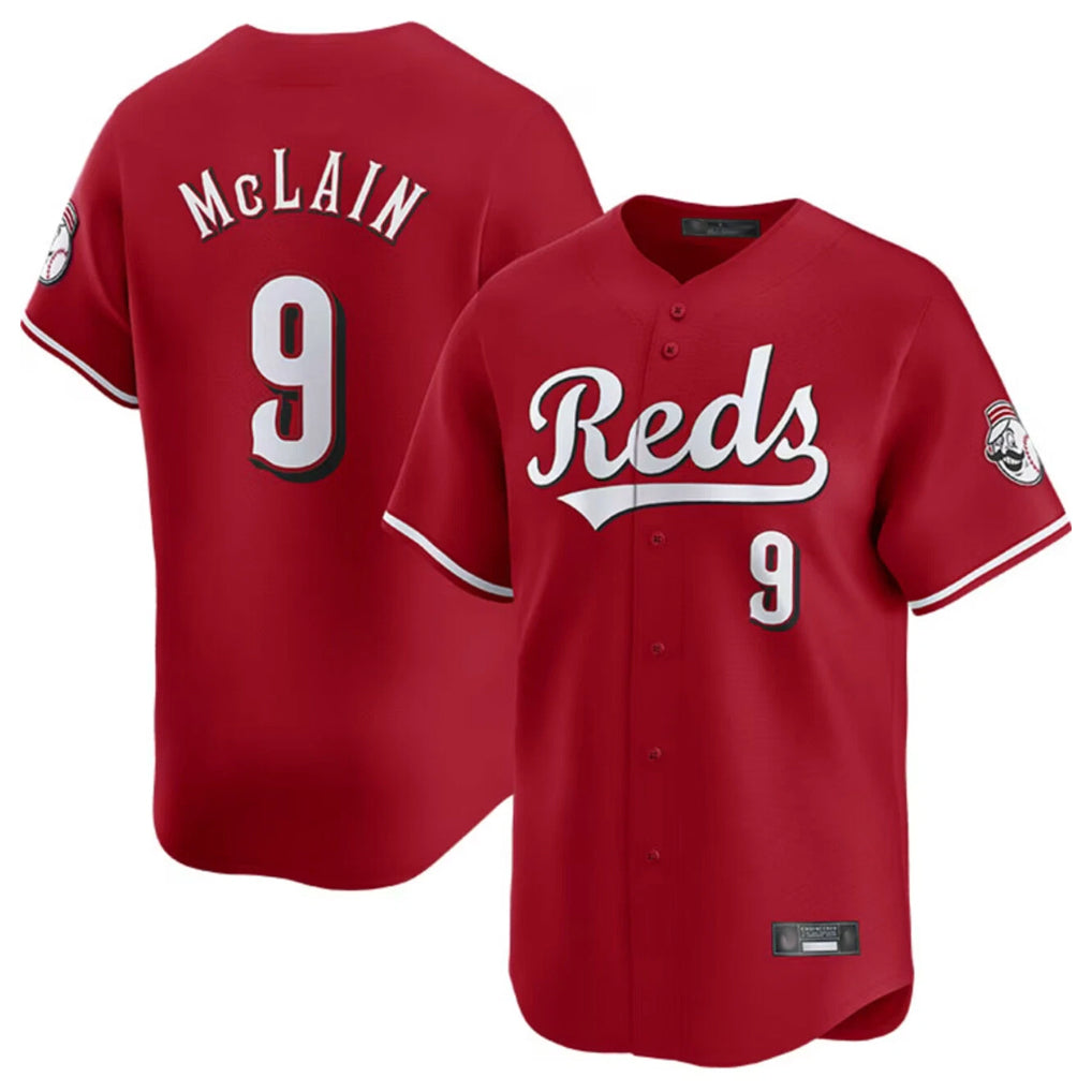 C.Reds #9 Matt McLain Player Red Home Limited Edoa Stitched Jerseys