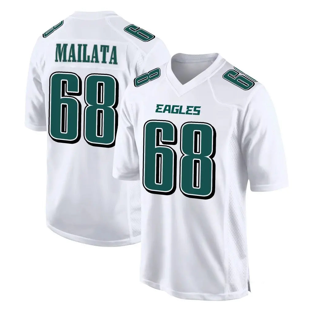 P.Eagles #68 Jordan Mailata Player White Tundra Fashion Home Game Edoa Stitched Jerseys