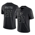 A.Falcons #31 Xavier Watts Player Black RFLCTV Limited Game Edoa Stitched Jerseys