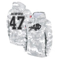 B.Bills #47 Christian Benford Player Arctic Camo Salute to Service Hoodies Limited Edoa Stitched Jerseys