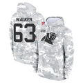 C.Panthers #63 Rasheed Walker Player Arctic Camo Salute to Service Pullover Hoodies Limited Game Edoa Stitched Jerseys