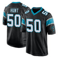 C.Panthers #50 Robert Hunt Player Black Game Edoa Stitched Jerseys