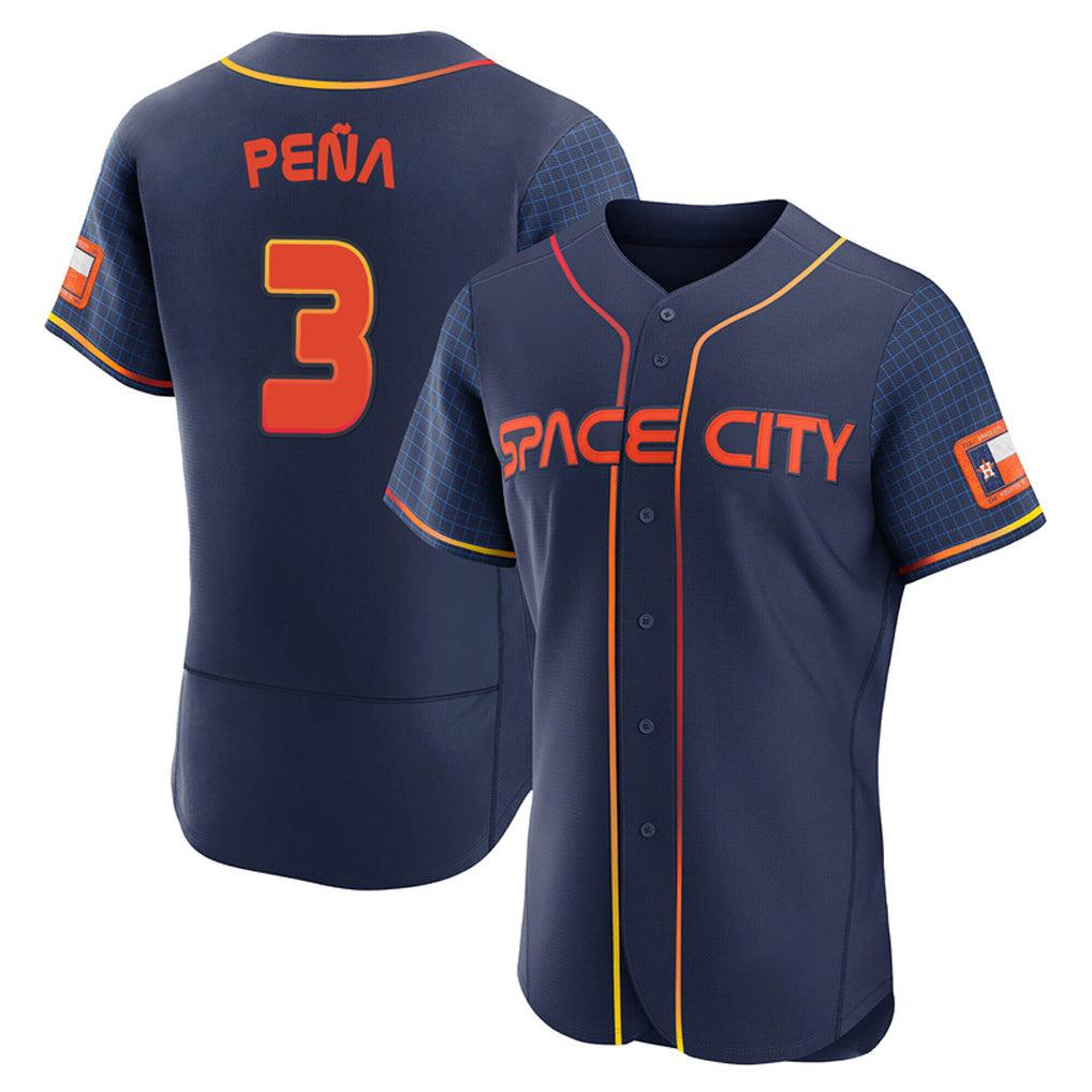 H.Astros #3 Jeremy Pe?a Player Navy City Connect Limited Elite Home Edoa Stitched Jerseys