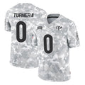 C.Bengals #0 DJ Turner II Player Arctic Camo Salute to Service Limited Edoa Stitched Jerseys