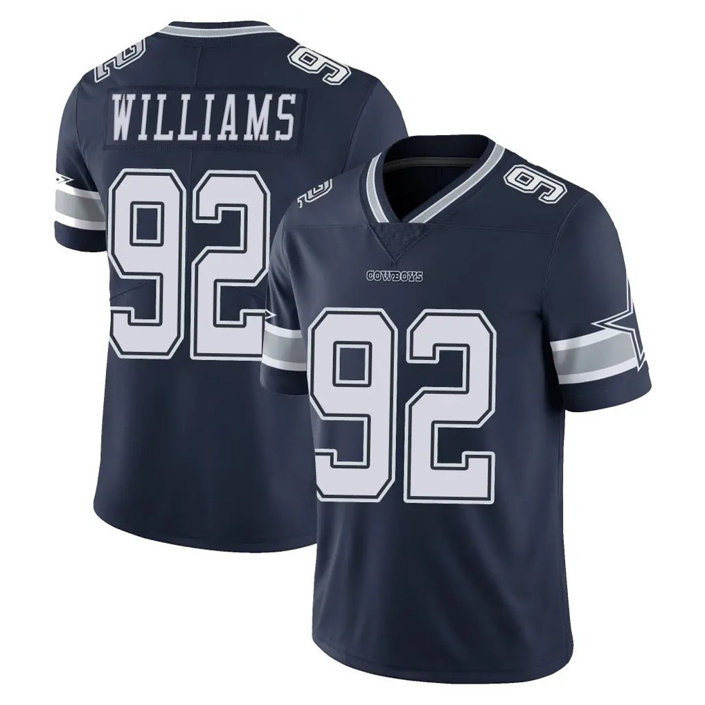 D.Cowboys #92 Quinnen Williams Player Navy Vapor Untouchable Limited Home Game Edoa Stitched Jerseys