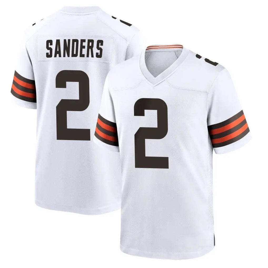 C.Browns #2 Shedeur Sanders Player White Home Game Edoa Stitched Jerseys