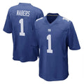 NY.Giants #1 Malik Nabers Player Royal Home Game Edoa Stitched Jerseys