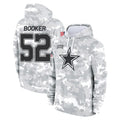 D.Cowboys #52 Tyler Booker Player Arctic Camo Salute to Service Hoodies Limited Game Edoa Stitched Jerseys