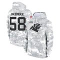 C.Panthers #58 Bobby Okereke Player Arctic Camo Salute to Service Pullover Hoodies Limited Game Edoa Stitched Jerseys