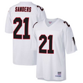 A.Falcons #21 Deion Sanders Player White Mitchell & Ness Big & Tall 1992 Retired Player Edoa Stitched Jerseys