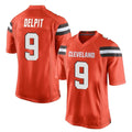 C.Browns #9 Grant Delpit Player Orange Home Game Edoa Stitched Jerseys