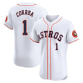 H.Astros #1 Carlos Correa Player White Limited Elite Home Edoa Stitched Jerseys