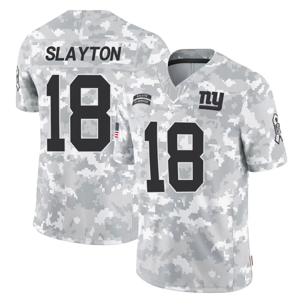 NY.Giants #18 Darius Slayton Player Arctic Camo Salute To Service Limited Game Edoa Stitched Jerseys