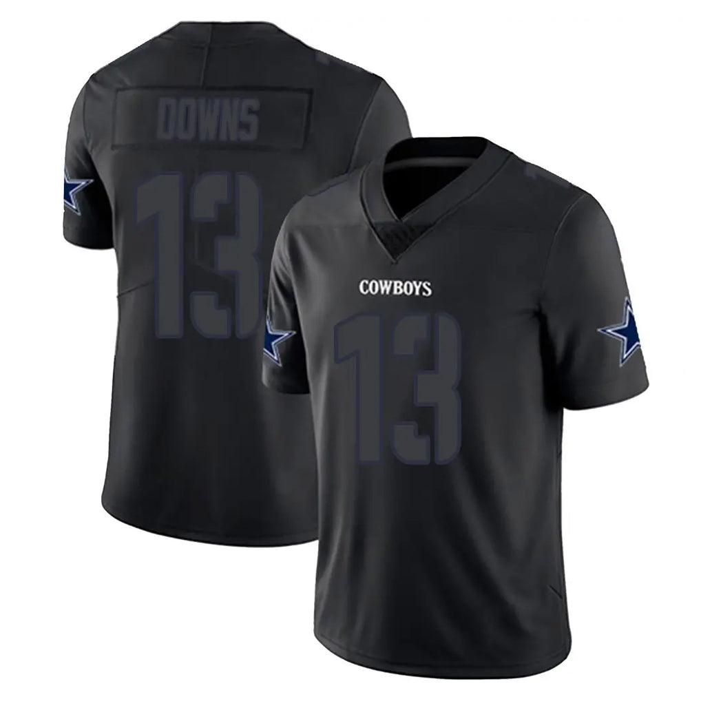 D.Cowboys #13 Caleb Downs Player Black Impact Limited Home Game Edoa Stitched Jerseys