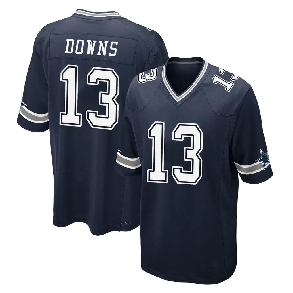 D.Cowboys #13 Caleb Downs Player Navy Home Game Edoa Stitched Jerseys