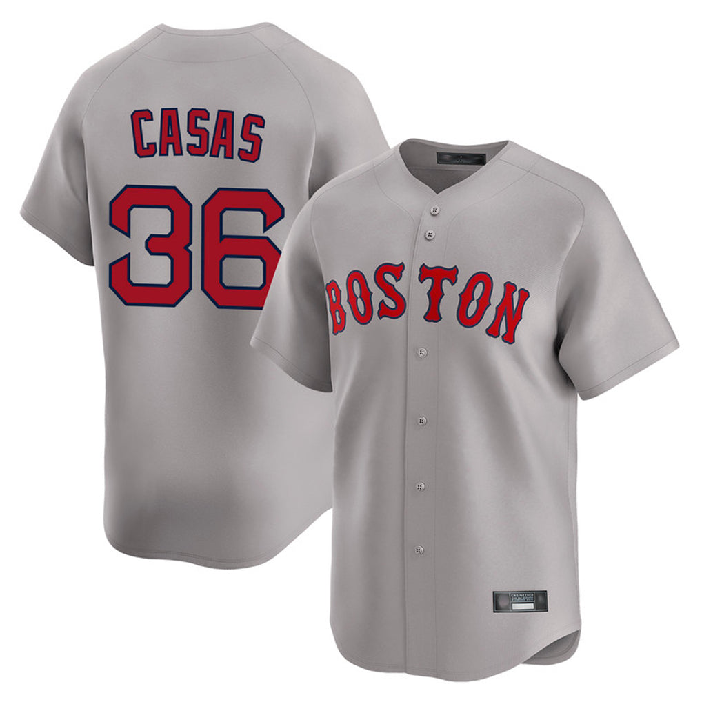 B.Red Sox #36 Triston Casas Player Gray Road Limited Home Game Edoa Stitched Jerseys