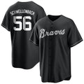 A.Braves #56 Spencer Schwellenbach Player Black Home Game Edoa Stitched Jerseys