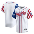 B.Orioles ## Orioles Blank Player White Independence Day Vapor Premier Home Game Edoa Stitched Jerseys