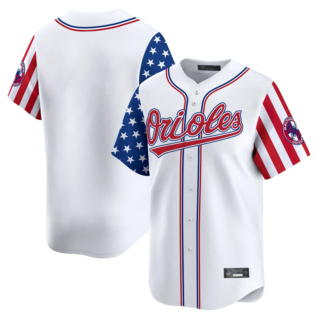 B.Orioles ## Orioles Blank Player White Independence Day Vapor Premier Home Game Edoa Stitched Jerseys