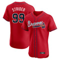 A.Braves #99 Spencer Strider Player Red Limited Elite Home Game Edoa Stitched Jerseys