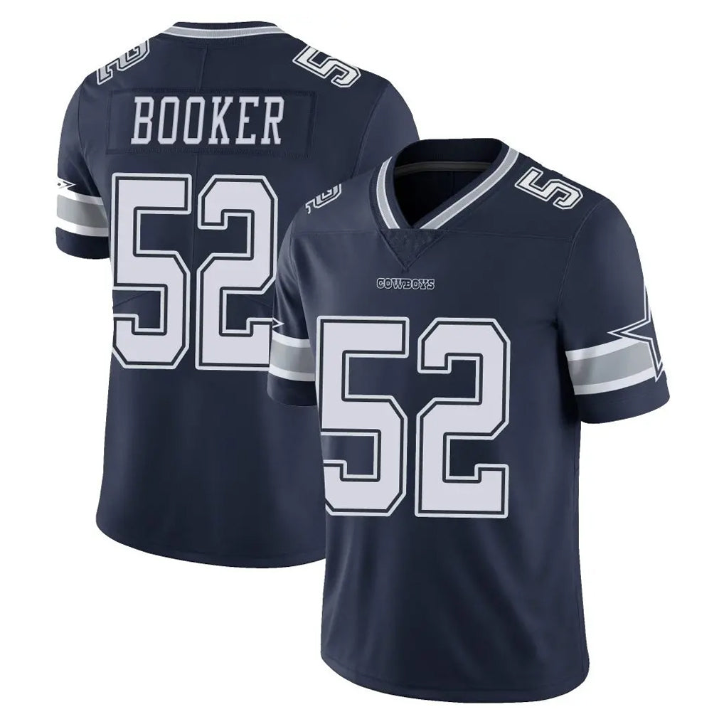 D.Cowboys #52 Tyler Booker Player Navy Vapor Untouchable Limited Home Game Edoa Stitched Jerseys