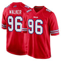 B.Bills #96 Deone Walker Player Red Home Game Edoa Stitched Jerseys
