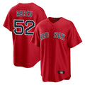 B.Red Sox #52 Wilyer Abreu Player Red Home Game Edoa Stitched Jerseys