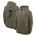 D.Cowboys #7 Rashan Gary Player Olive Salute to Service Pullover Hoodies Limited Edoa Stitched Jerseys