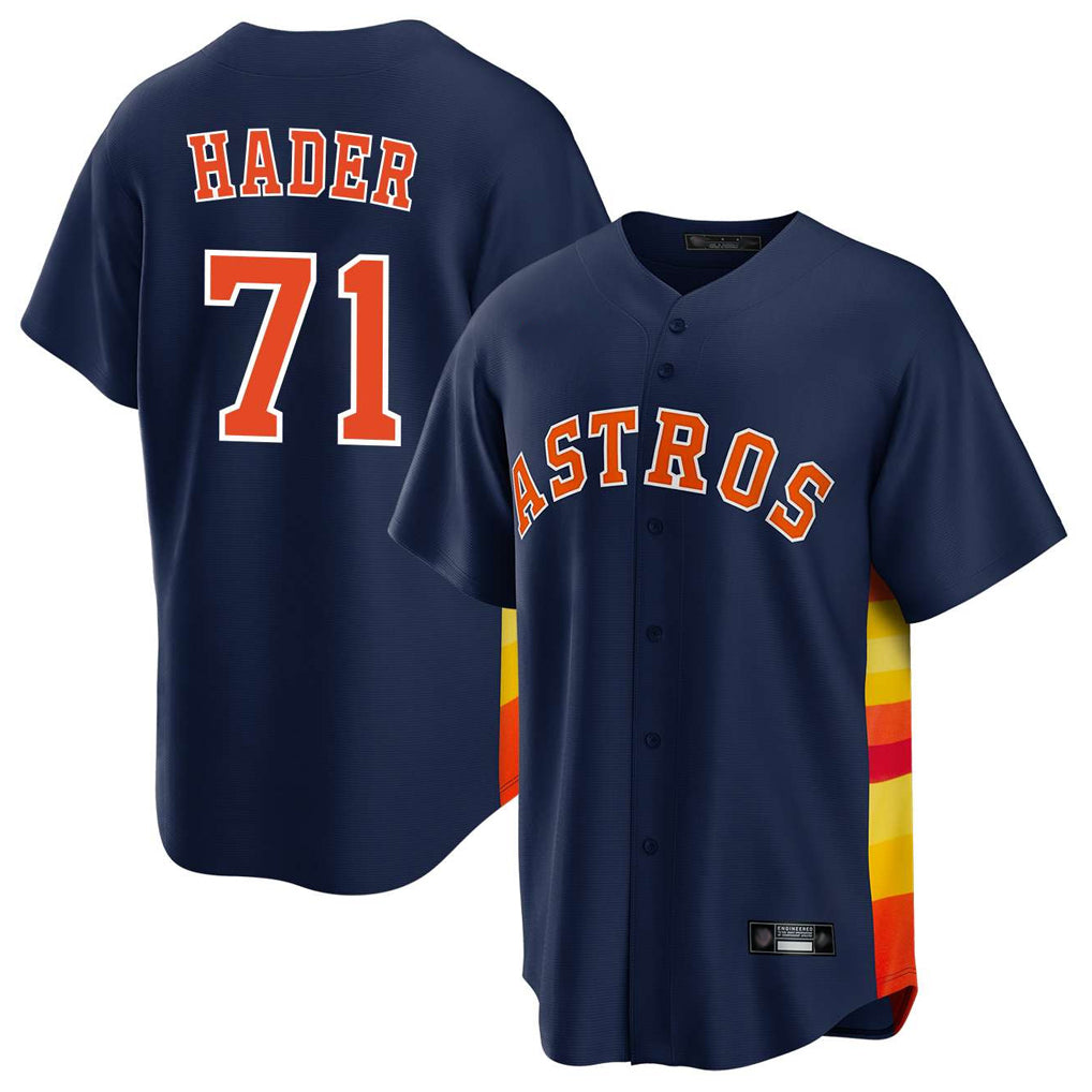 H.Astros #71 Josh Hader Player Navy Home Game Edoa Stitched Jerseys