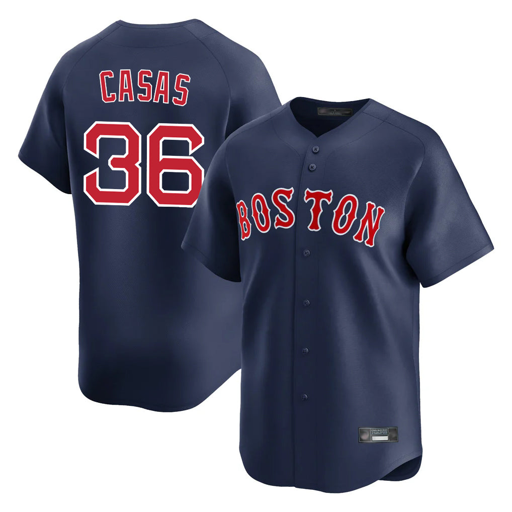 B.Red Sox #36 Triston Casas Player Navy Limited Home Game Edoa Stitched Jerseys
