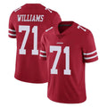 SF.49ers #71 Trent Williams Player Red Limited Vapor Untouchable Home Game Edoa Stitched Jerseys