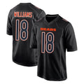 C.Bears #18 Caleb Williams Player Carbon Black Fashion Game Edoa Stitched Jerseys