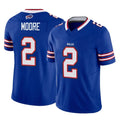 B.Bills #2 DJ Moore Player Royal Vapor F.U.S.E. Limited Home Game Edoa Stitched Jerseys