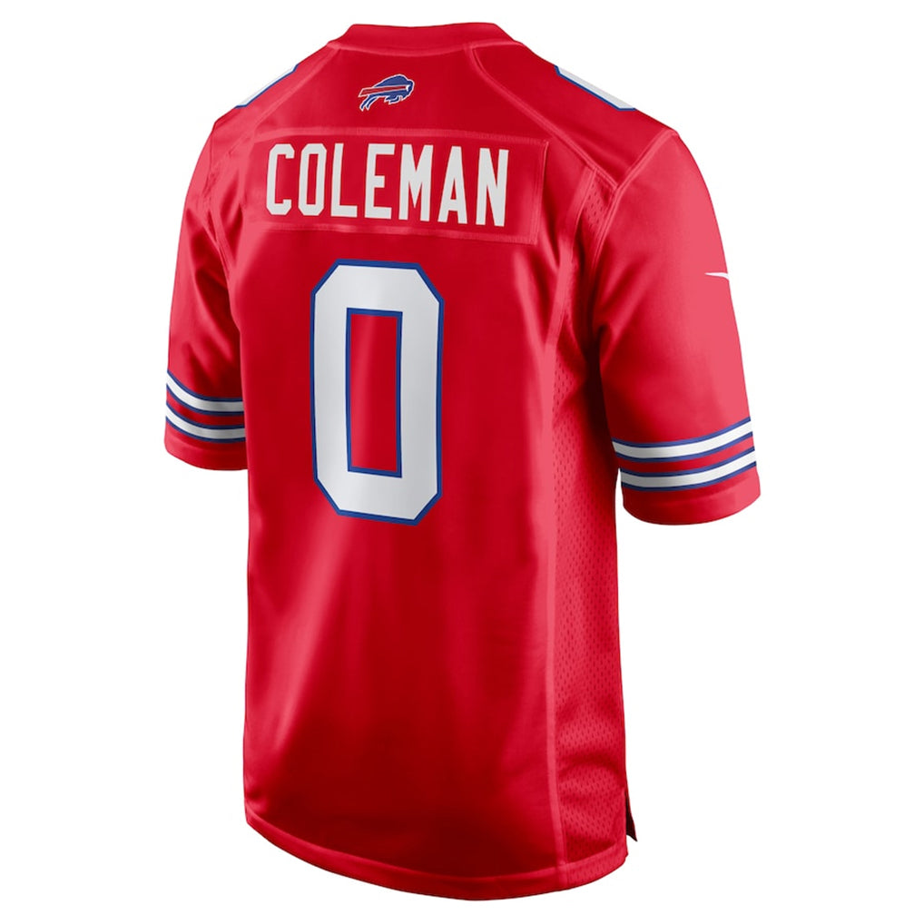 B.Bills #0 Keon Coleman Player Red Home Game Edoa Stitched Jerseys