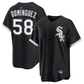C.White Sox #58 Seranthony Dom¨ªnguez Player Black Home Game Edoa Stitched Jerseys