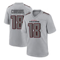 A.Falcons #18 Kirk Cousins Branch Player Gray Fashion Home Game Edoa Stitched Jerseys