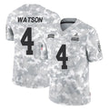 C.Browns #4 Deshaun Watson Player Arctic Camo Salute to Service Limited Home Game Edoa Stitched Jerseys