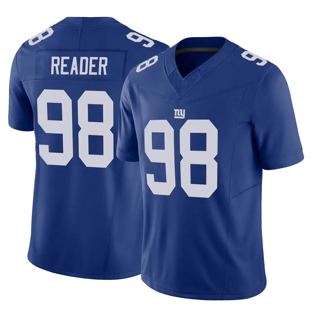 NY.Giants #98 DJ Reader Player Royal Limited Vapor F.U.S.E. Home Game Edoa Stitched Jerseys
