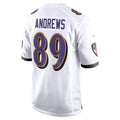 B.Ravens #89 Mark Andrews Player White Alternate Home Game Edoa Stitched Jerseys