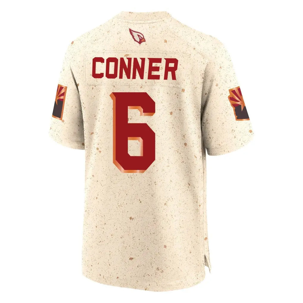 A.Cardinals #6 James Conner Player Cream Rivalries Collection Game Edoa Stitched Jerseys