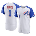 A.Braves #1 Ozzie Albies Player White City Connect Limited Elite Home Game Edoa Stitched Jerseys