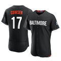 B.Orioles #17 Colton Cowser Player Black City Connect Limited Elite Home Game Edoa Stitched Jerseys
