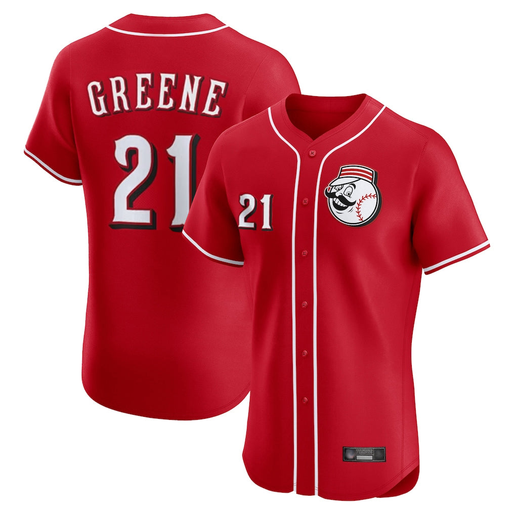 C.Reds #21 Hunter Greene Player Red Limited Elite Home Game Edoa Stitched Jerseys