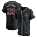A.Diamondbacks #28 Nolan Arenado Player Black Limited Elite Home Game Edoa Stitched Jerseys
