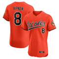 B.Orioles #8 Cal Ripken Player Orange Limited Elite Home Game Edoa Stitched Jerseys
