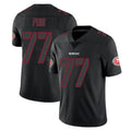 SF.49ers #77 Dominick Puni Player Black Impact Limited Home Game Edoa Stitched Jerseys